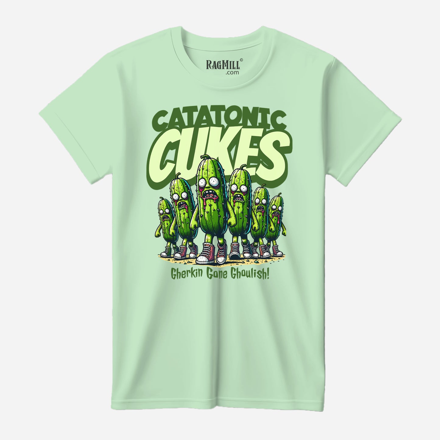 Catatonic Cukes Mint Bella+Canvas T-Shirt