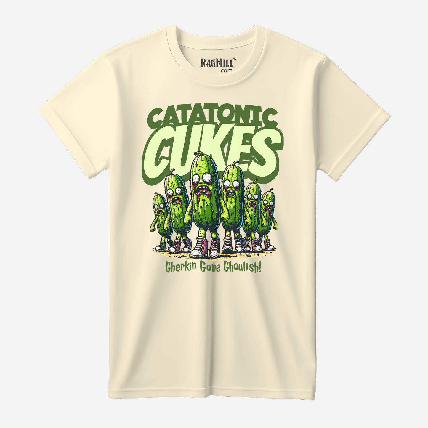 Catatonic Cukes Natural Bella+Canvas T-Shirt