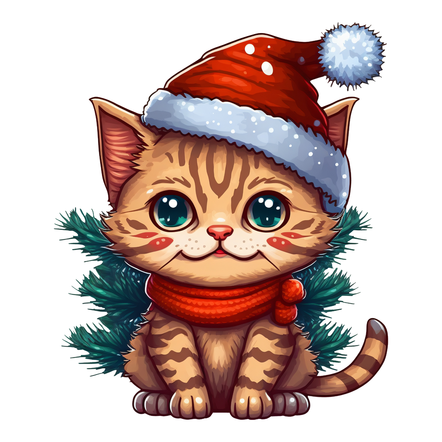 Christmas Kitty DTF Design