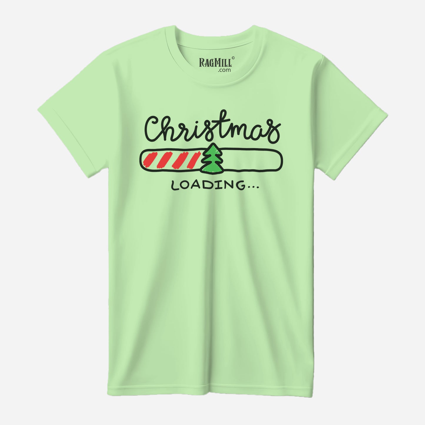 Christmas Loading Apple Green Next Level T-Shirt