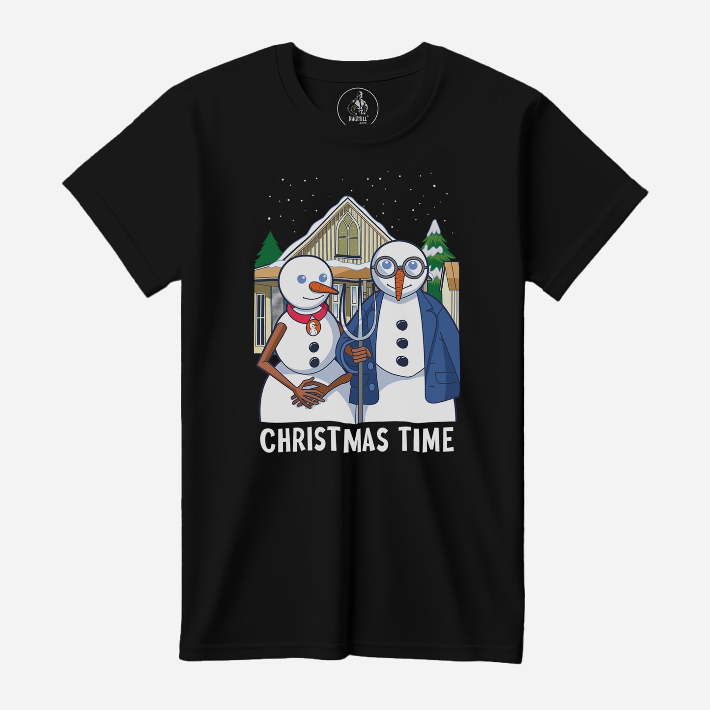 Christmas Time Black Port & Company T-Shirt