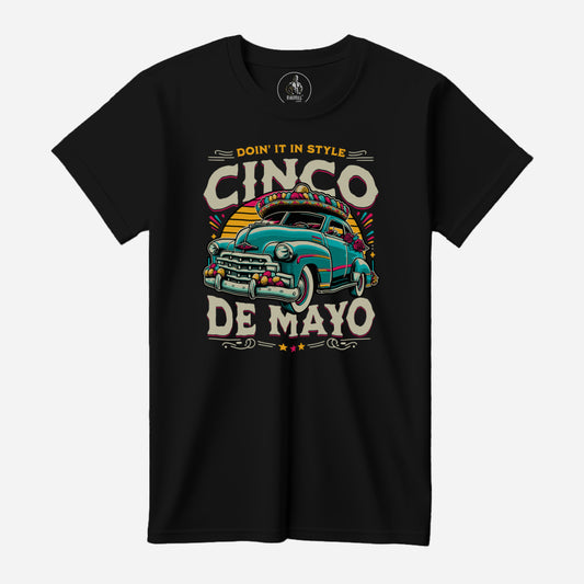 Cinco De Mayo Black Bella+Canvas T-Shirt