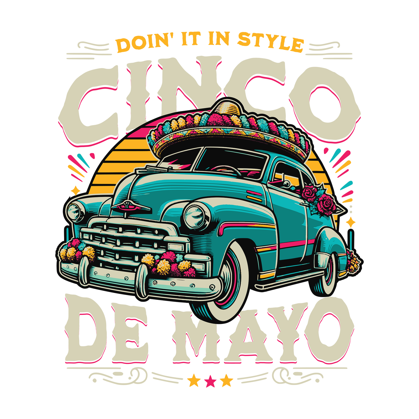 Cinco De Mayo DTF Design