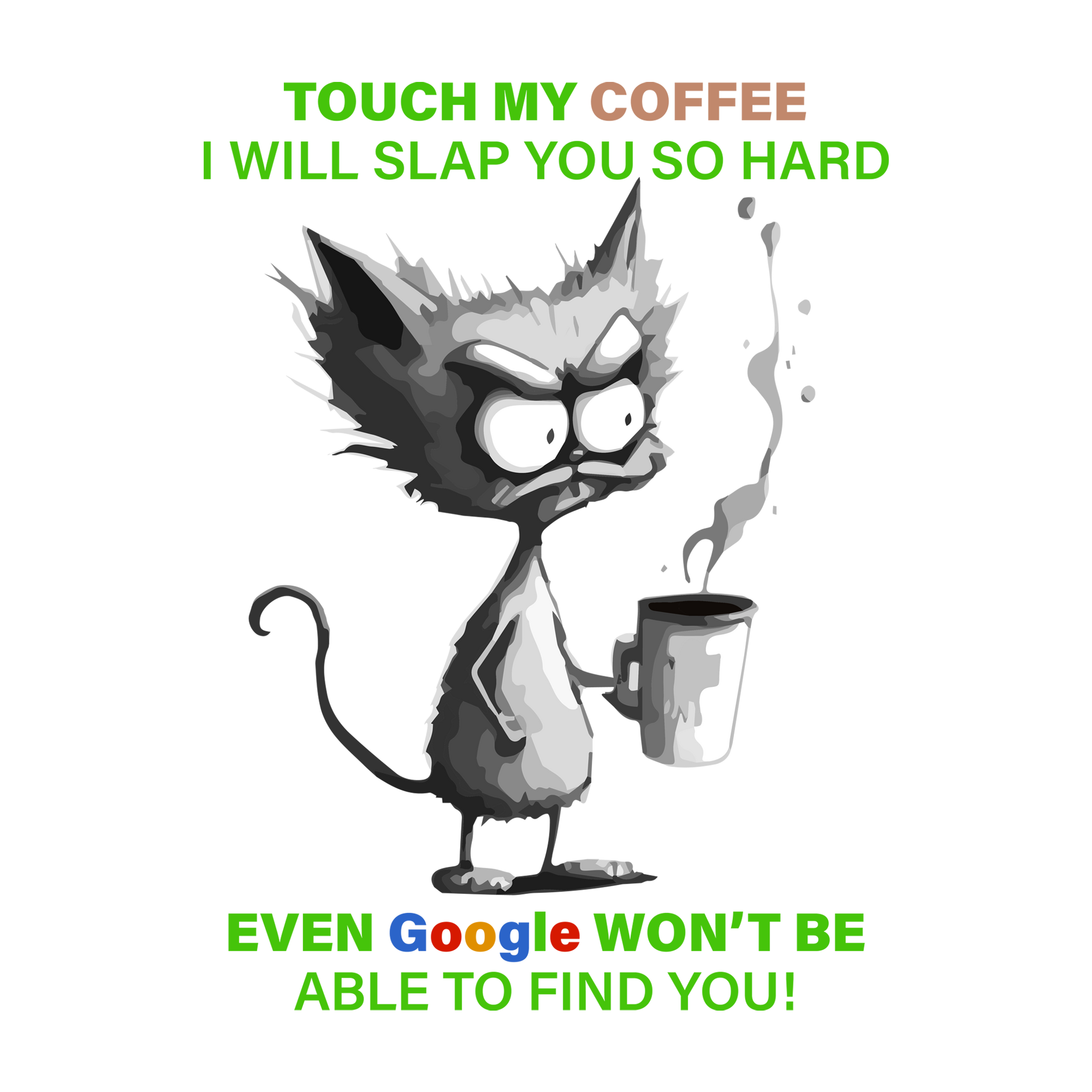 Coffee Cat DTF Transfer