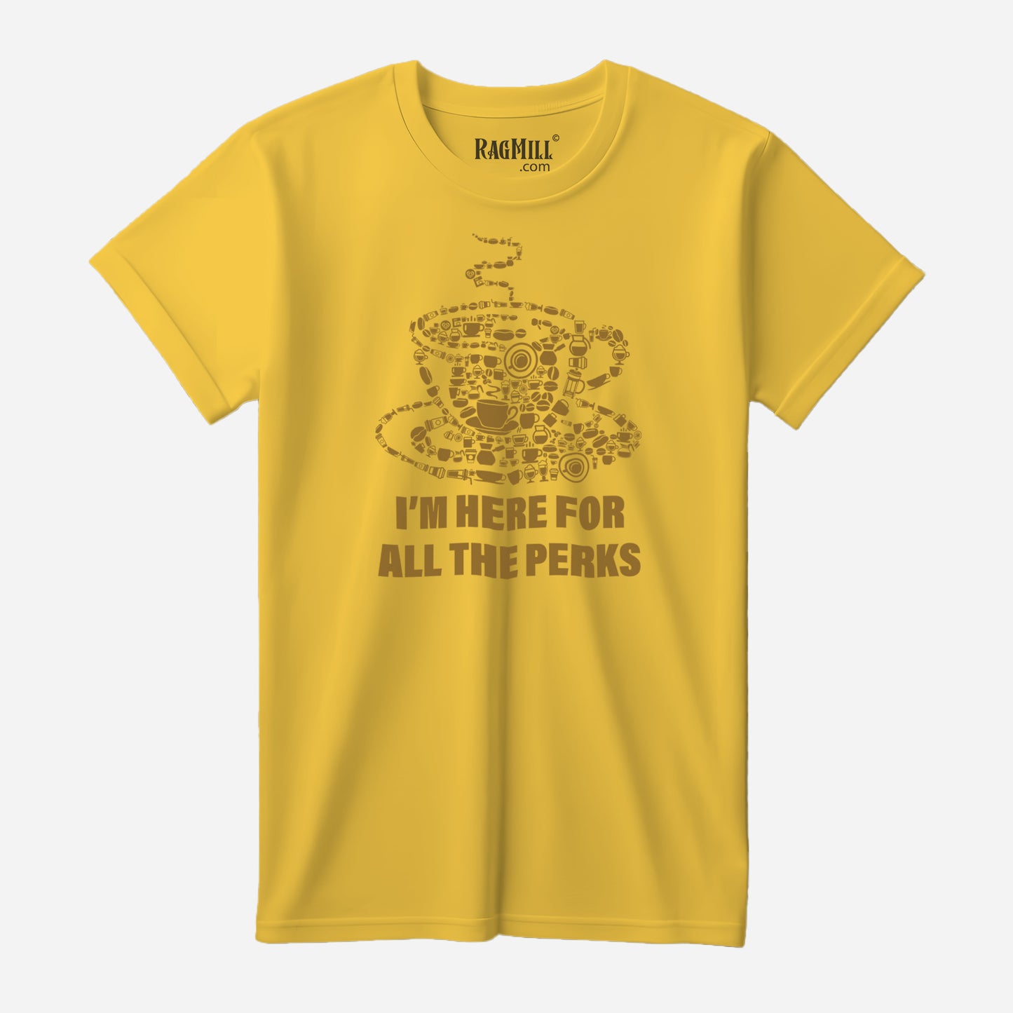 Coffee Lemon Yellow Port & Company T-Shirt