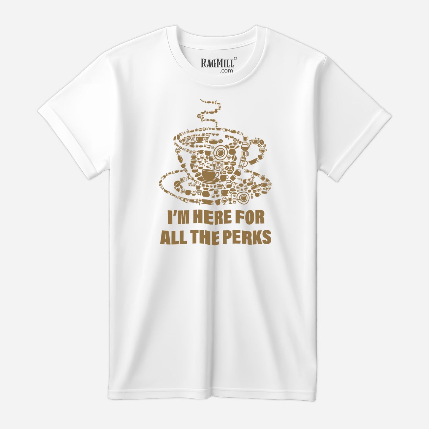 Coffee White Port & Company T-Shirt