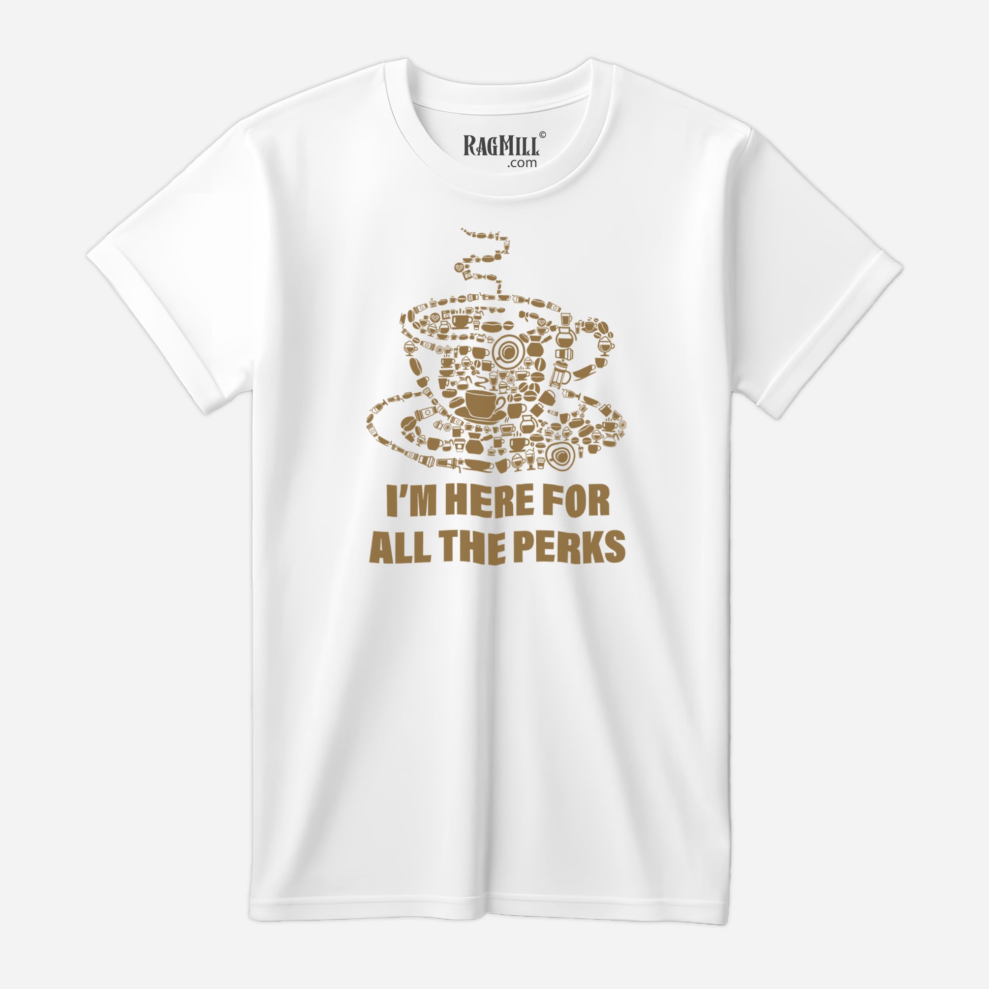 Coffee White Port & Company T-Shirt