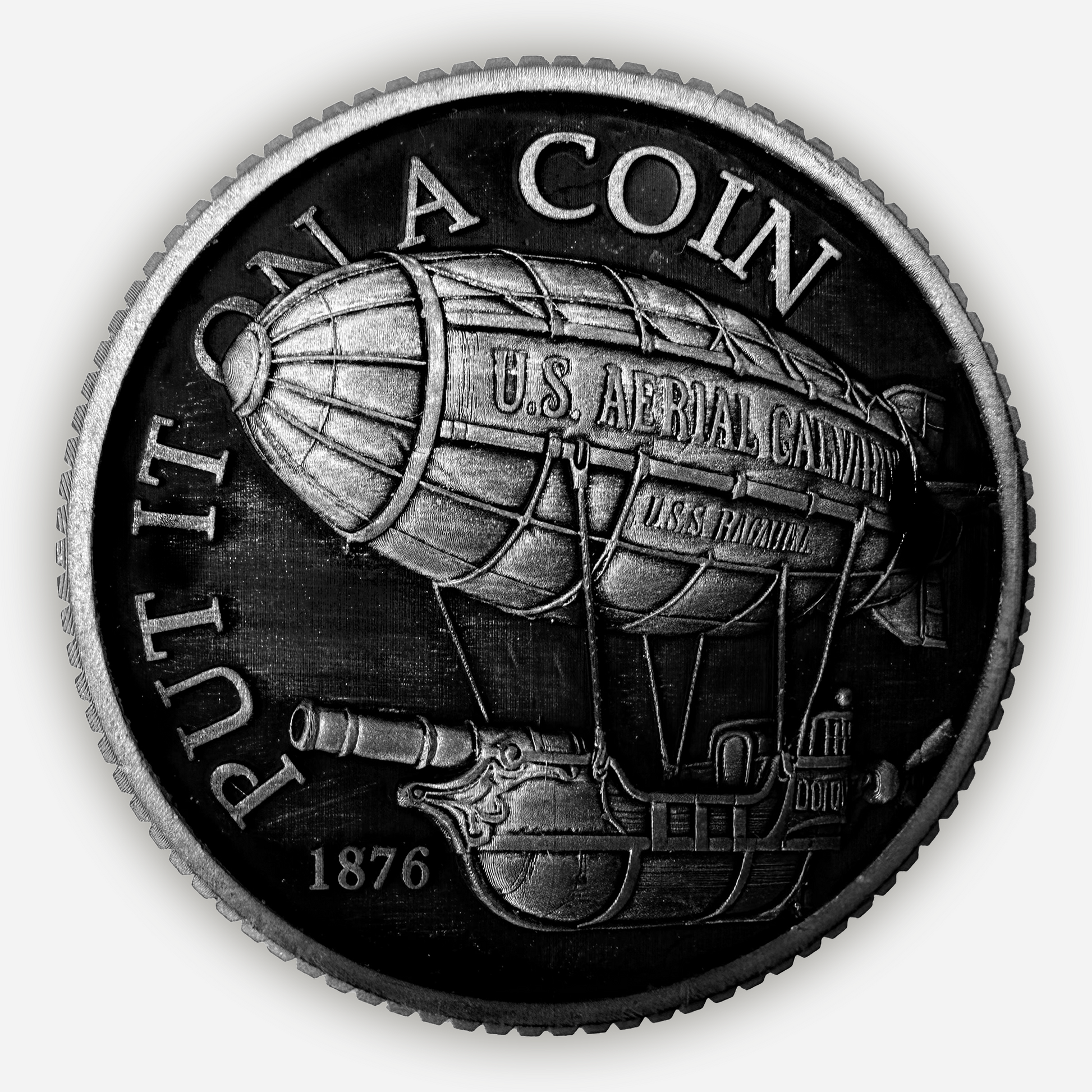 Put it on a Coin with Pewter text