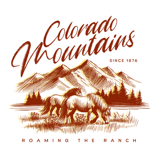 Colorado Mountains DTF Design