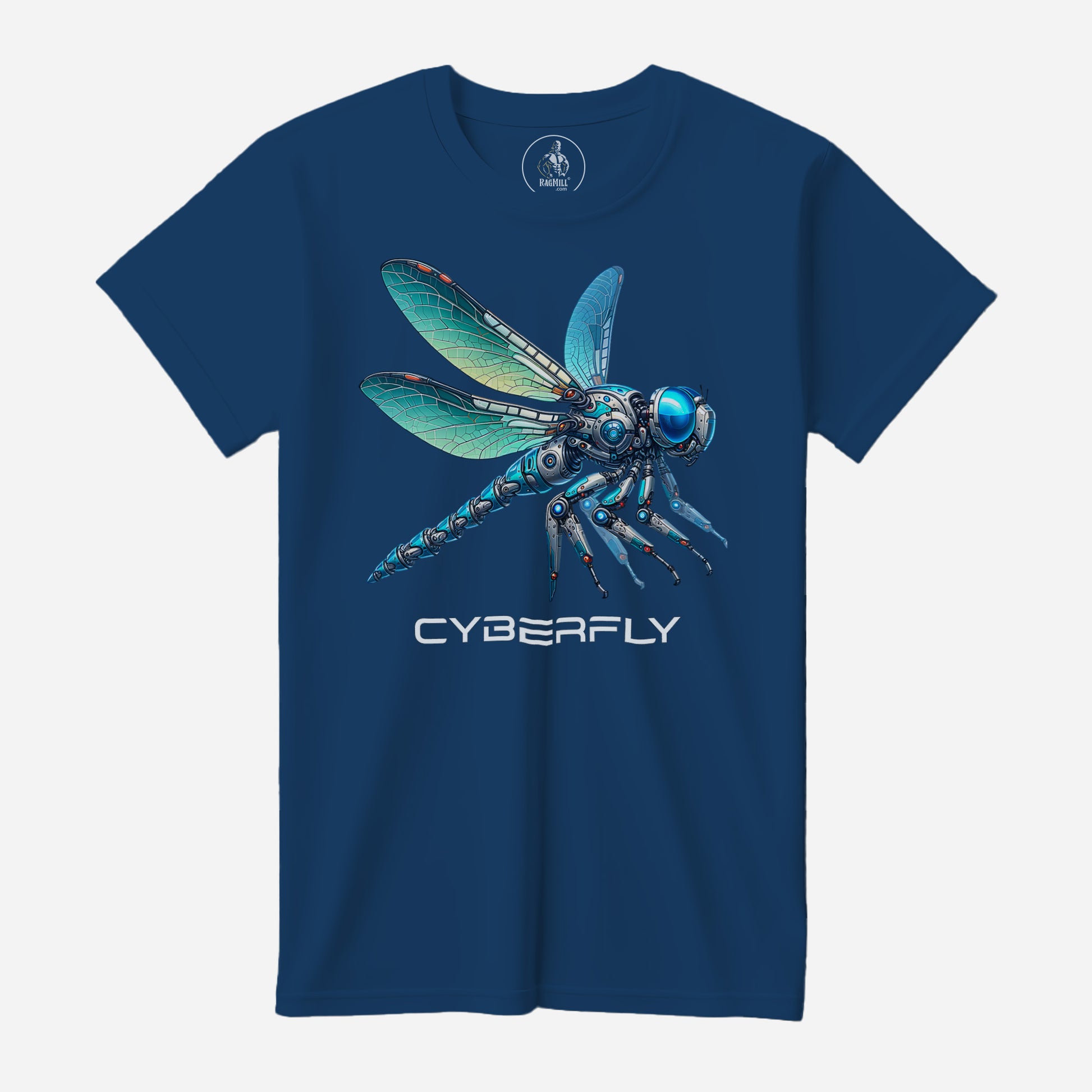 Cyber Fly Cool Blue Bella+Canvas T-Shirt