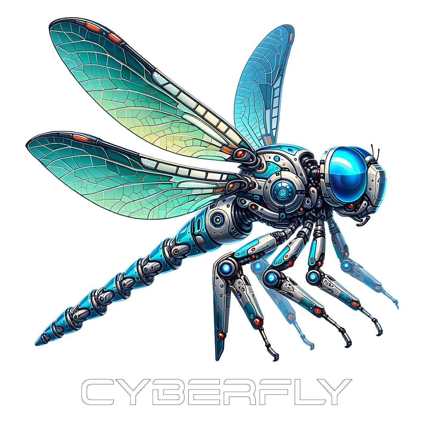 Cyber Fly DTF Design