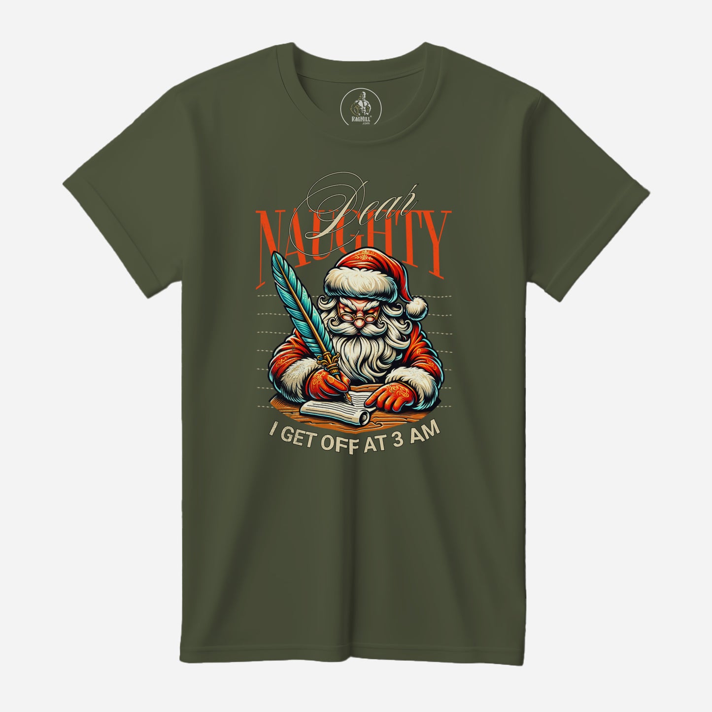 Dear Naughty Military Green Bella+Canvas T-Shirt