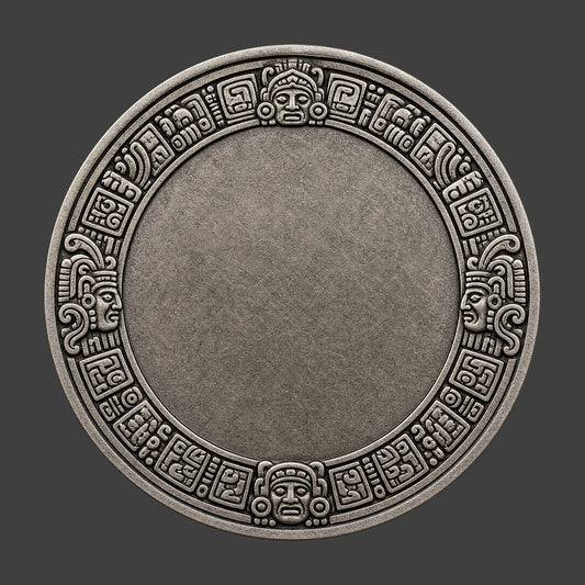A pewter patina finished coin