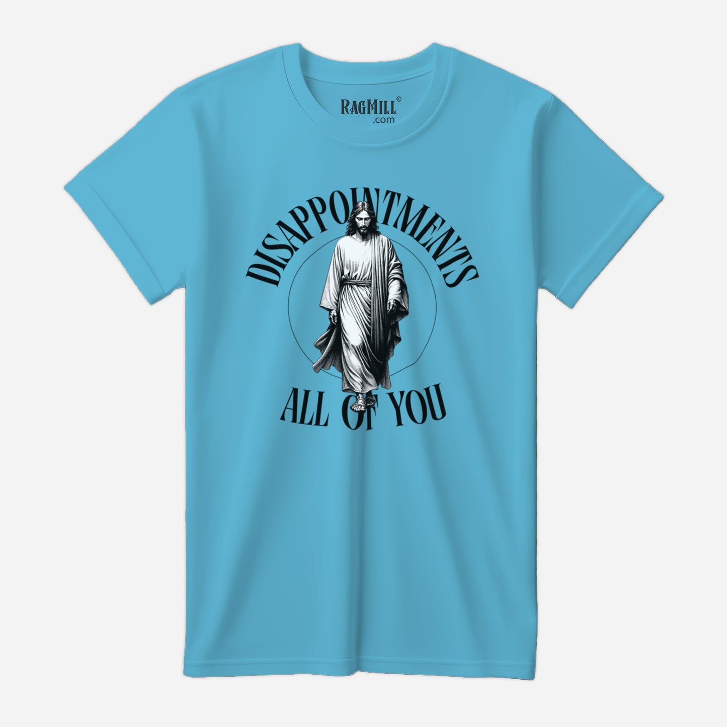 Disappointed Jesus Ocean Blue Bella+Canvas T-Shirt