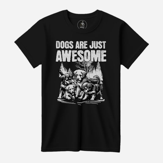 Dogs Are Awesome Black Port & Company T-Shirt