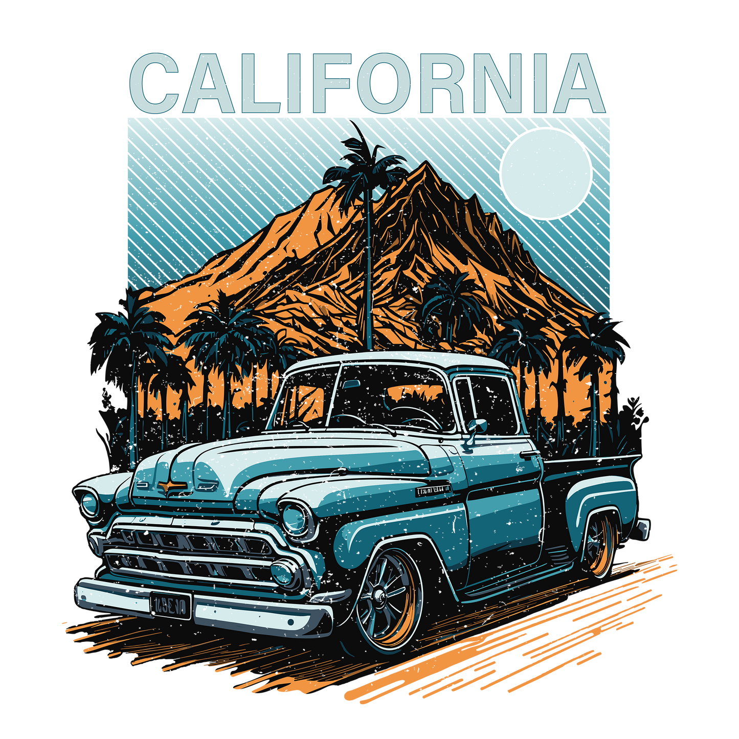 Drive California DTF Design