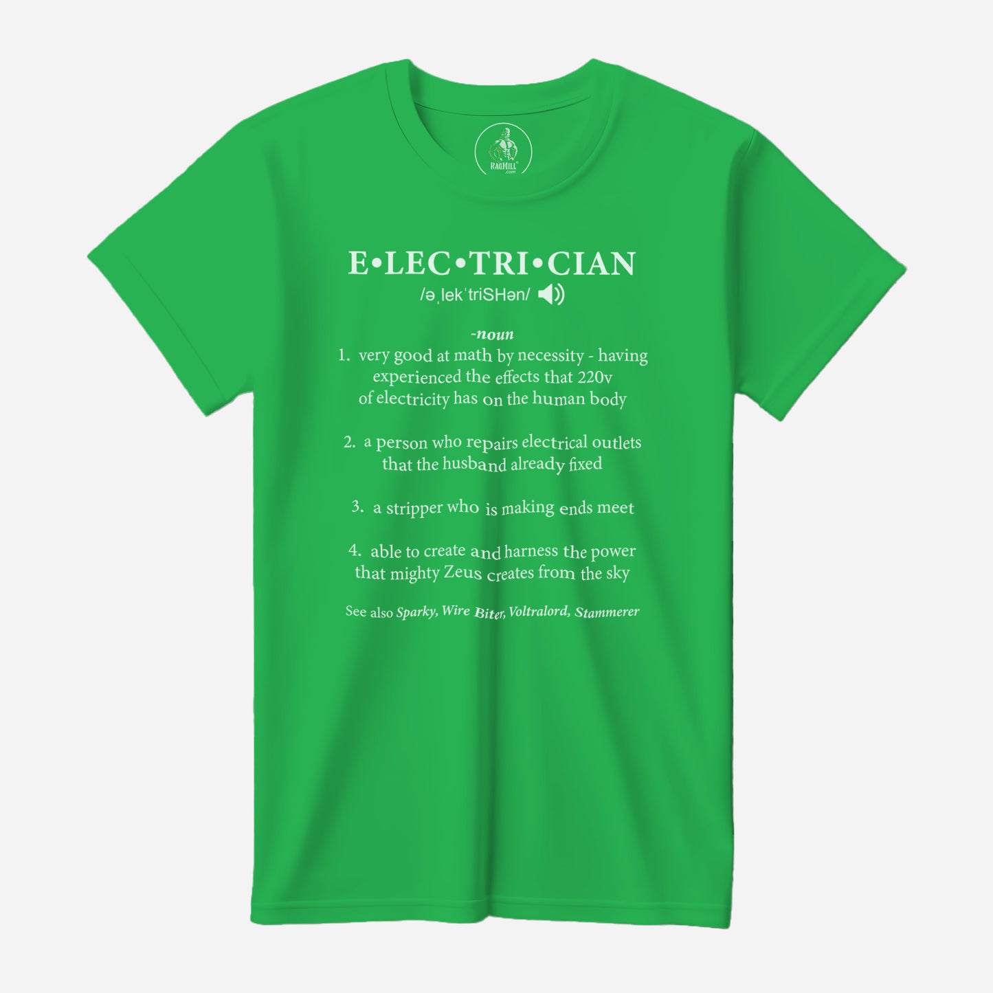 Electrician Kelly Green Next Level T-Shirt