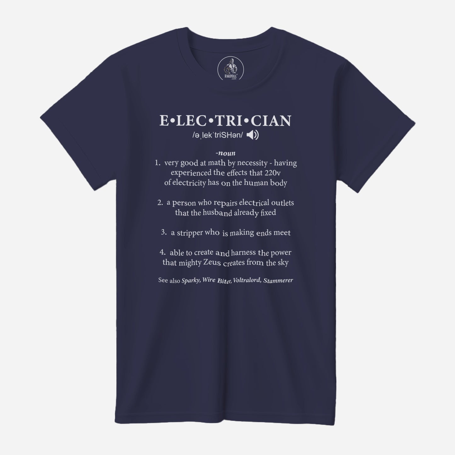 Electrician Midnight Navy Next Level T-Shirt