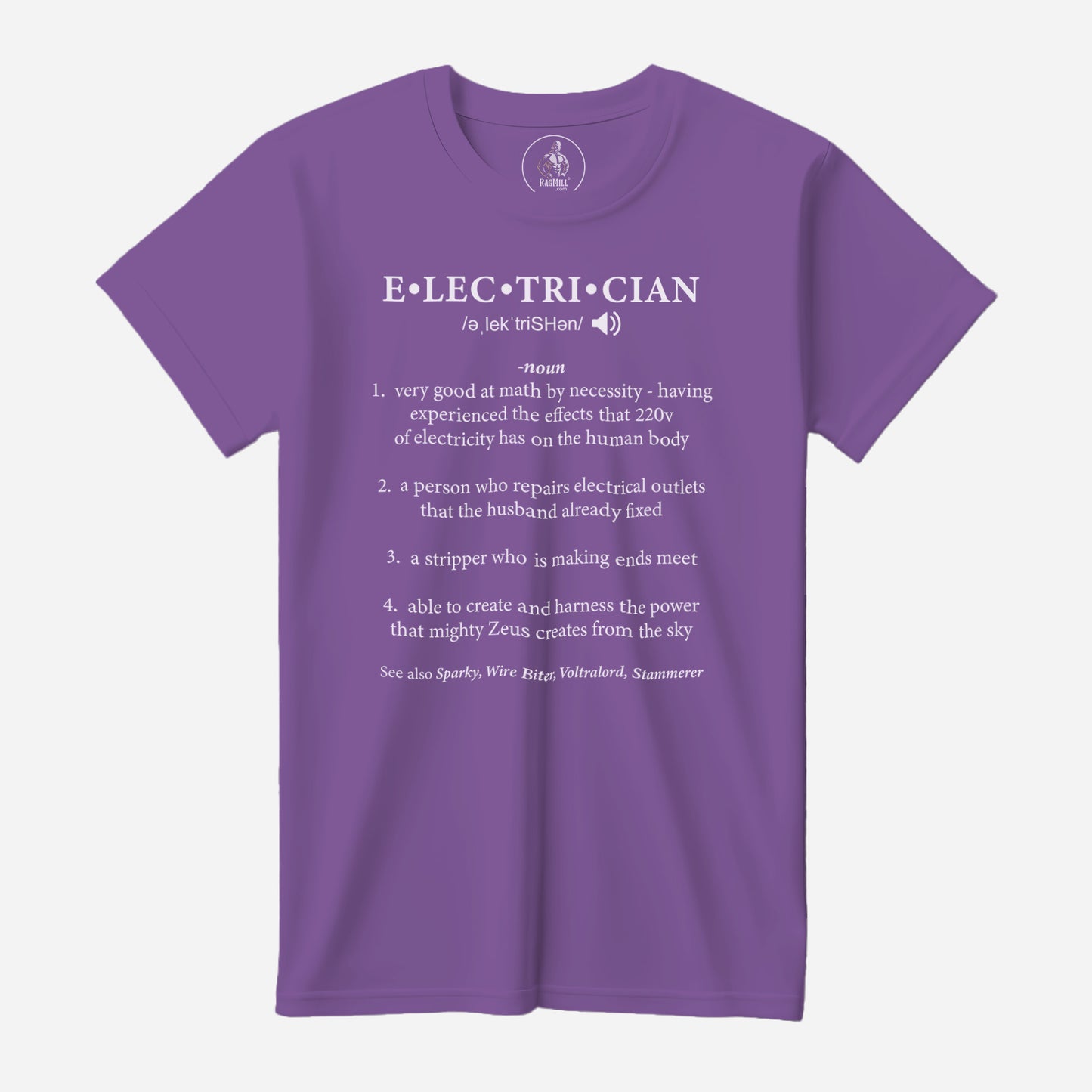 Electrician Purple Rush Next Level T-Shirt