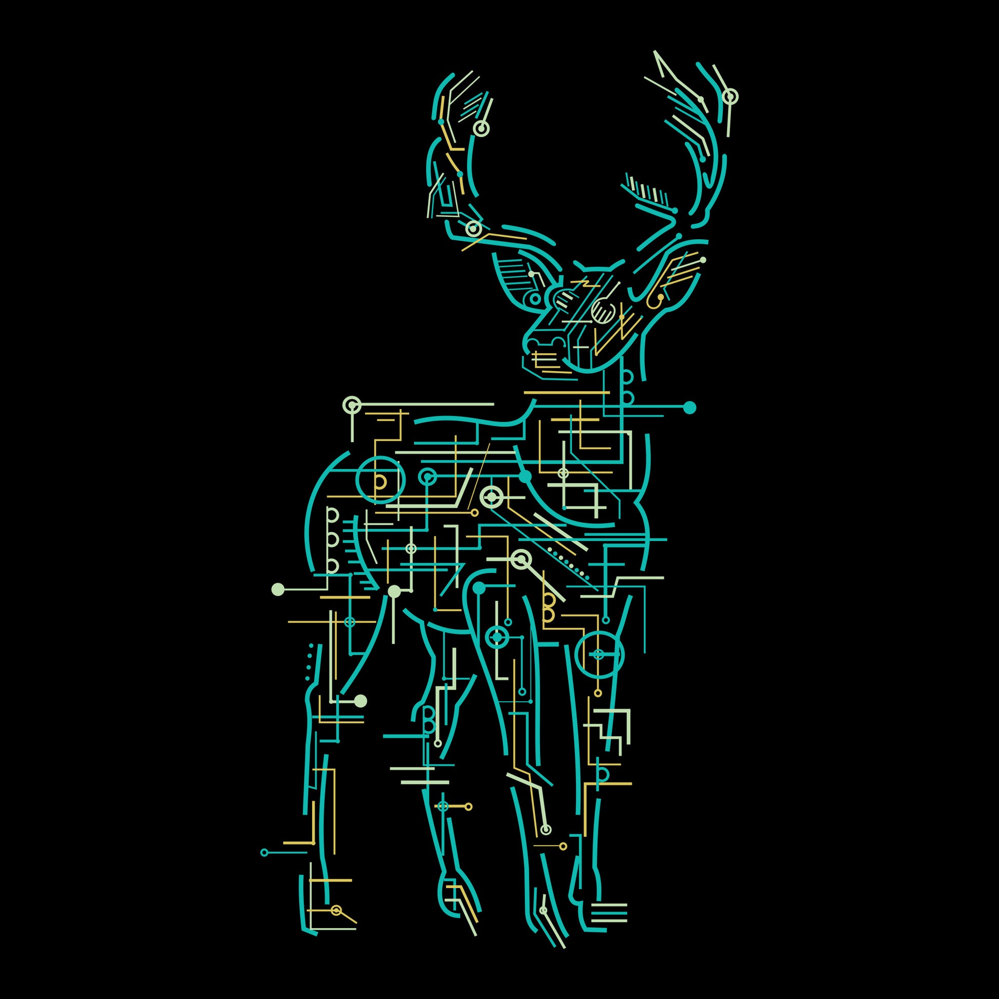 Electronic Deer DTF Transfer