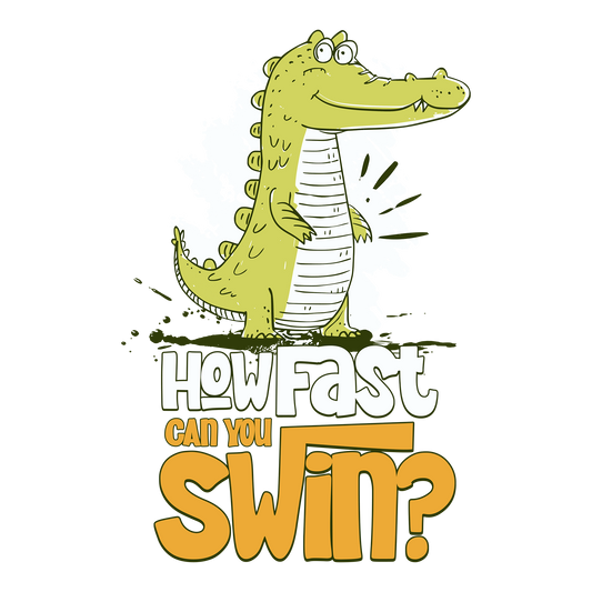 Fast Alligator DTF Design