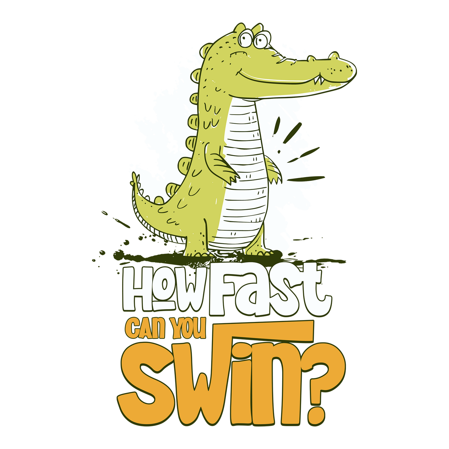 Fast Alligator DTF Design