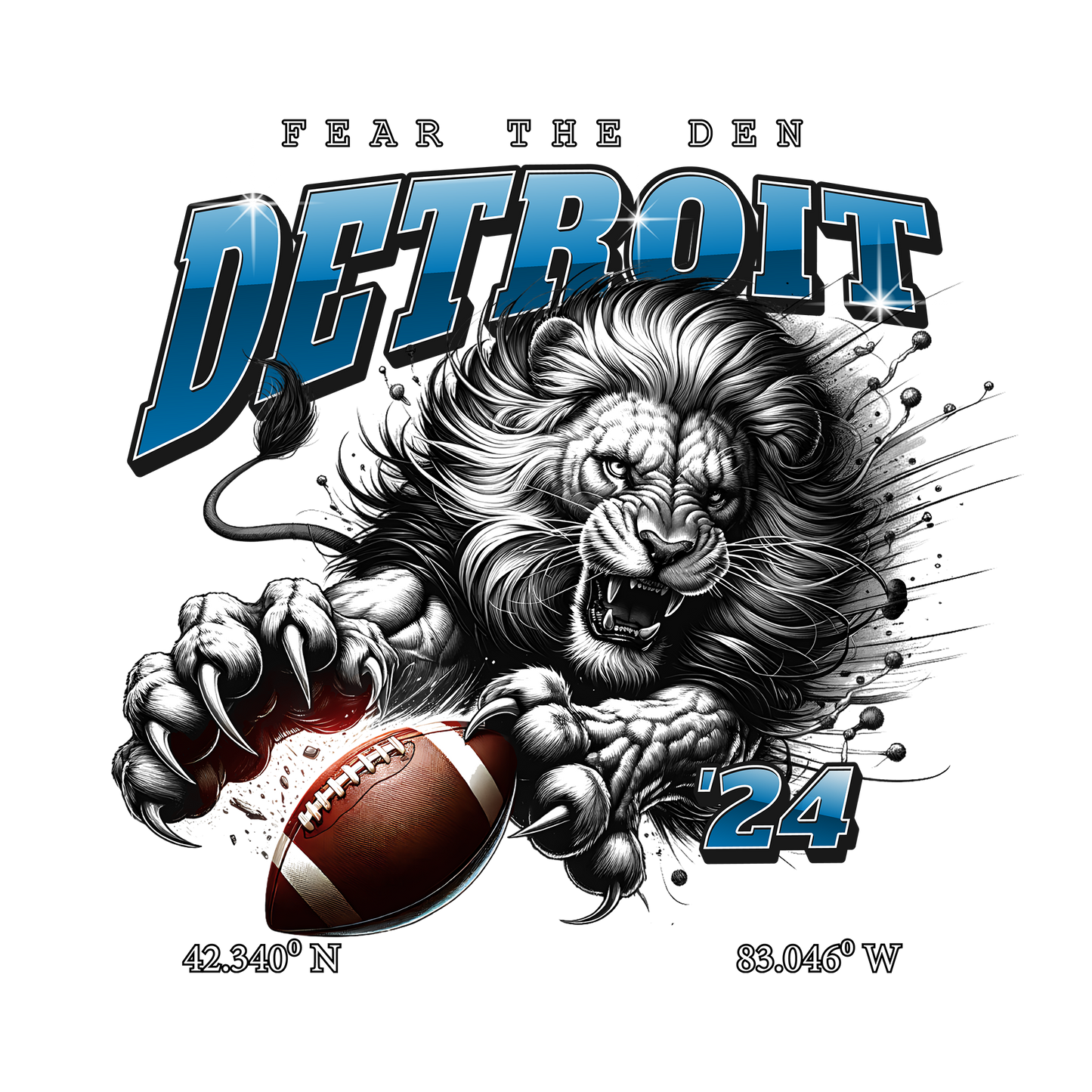 Fear the Den DTF Design