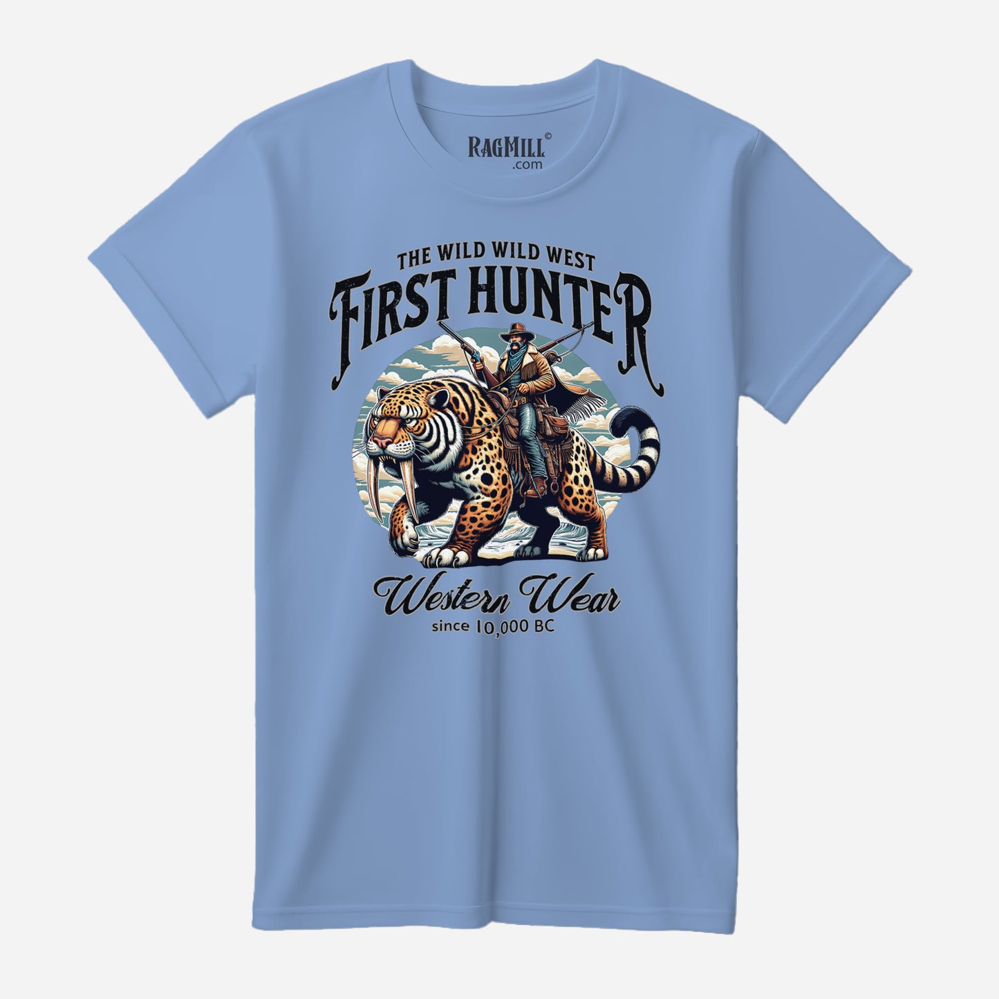 First Hunter Light Blue Port & Company T-Shirt