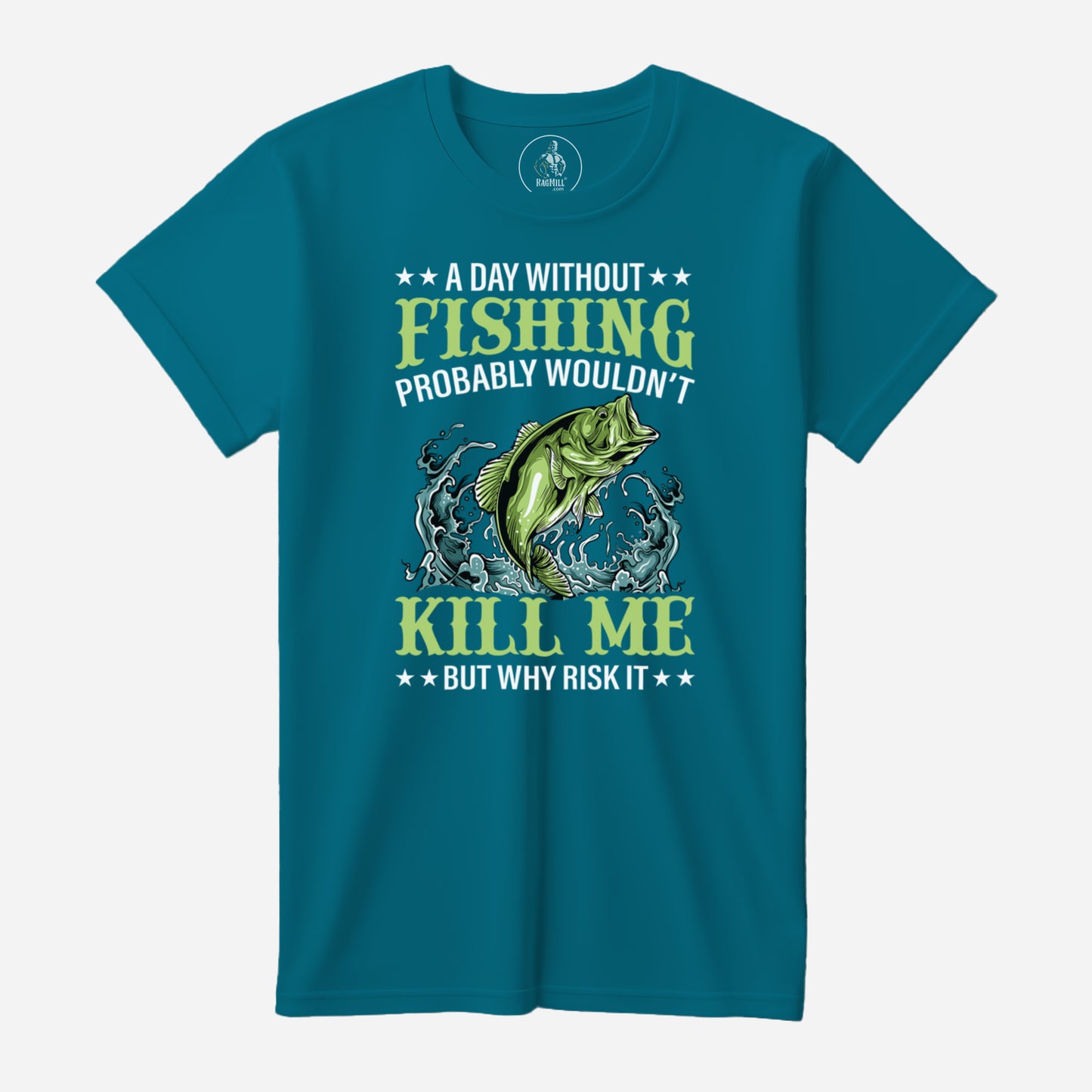 Fishing Teal Port & Company T-Shirt