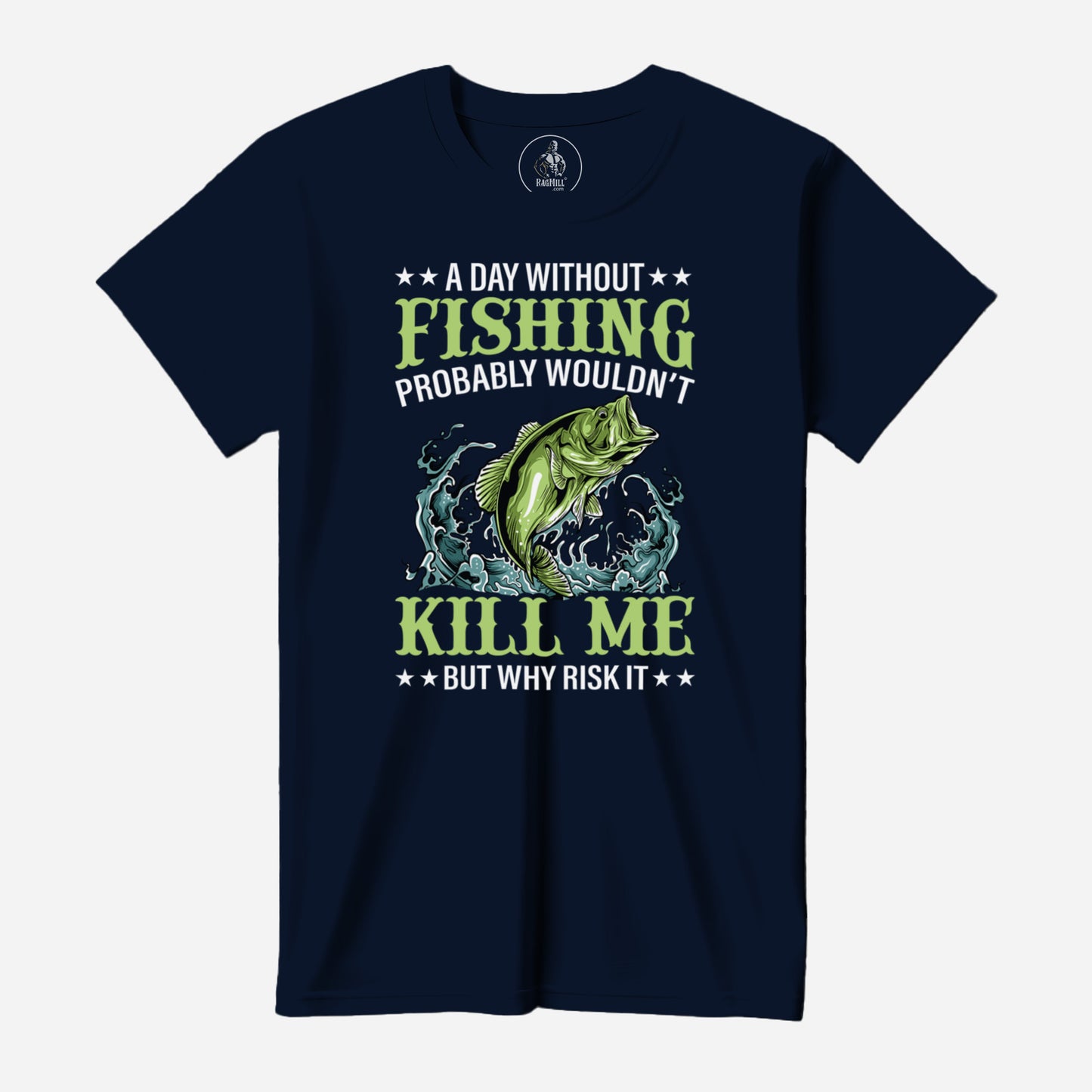 Fishing True Navy Port & Company T-Shirt