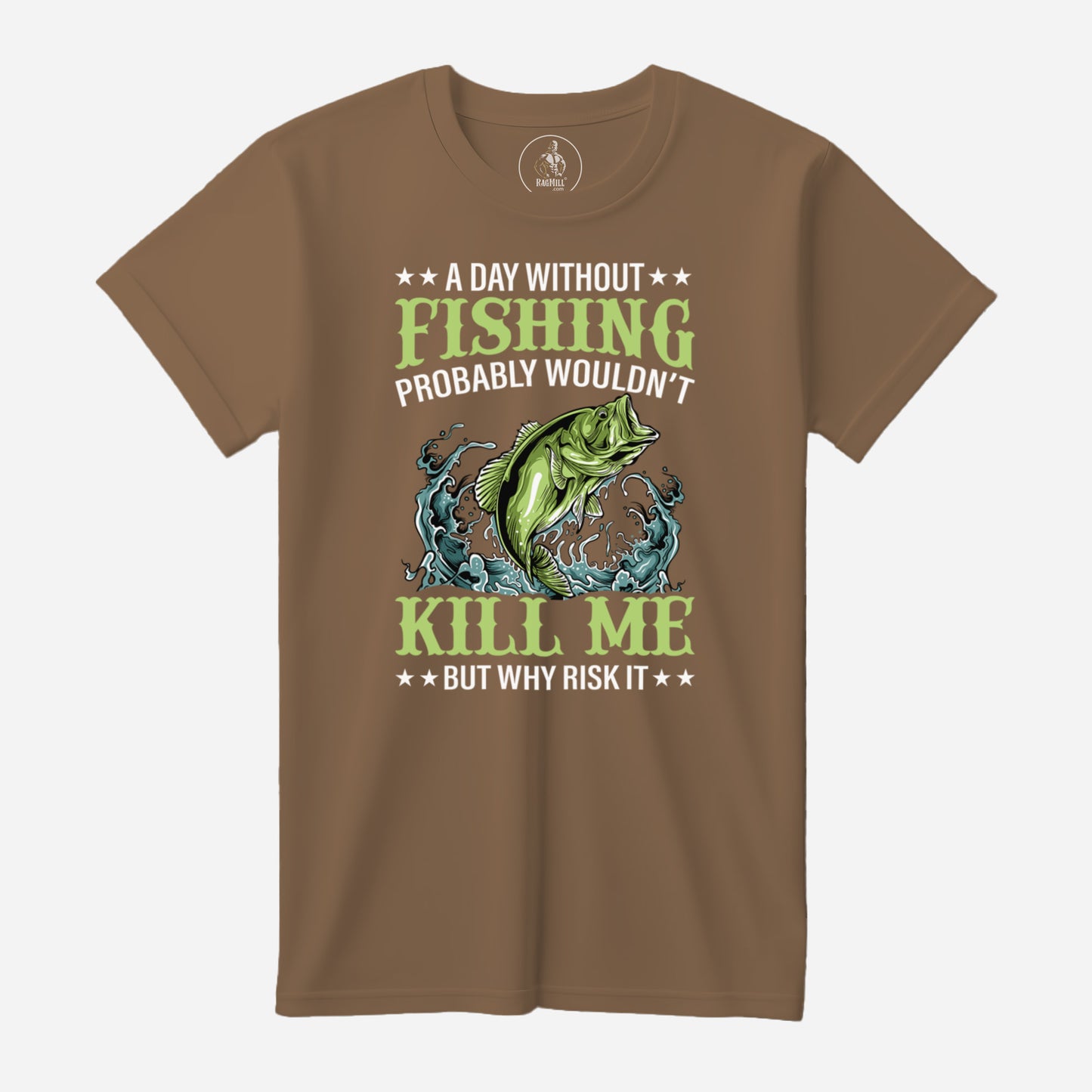 Fishing Woodland Brown Port & Company T-Shirt