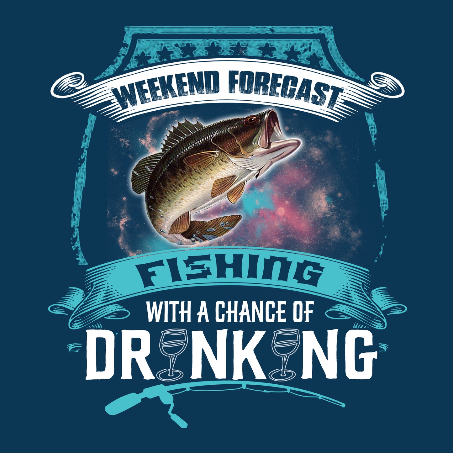 Fishing and Drinking DTF Transfer