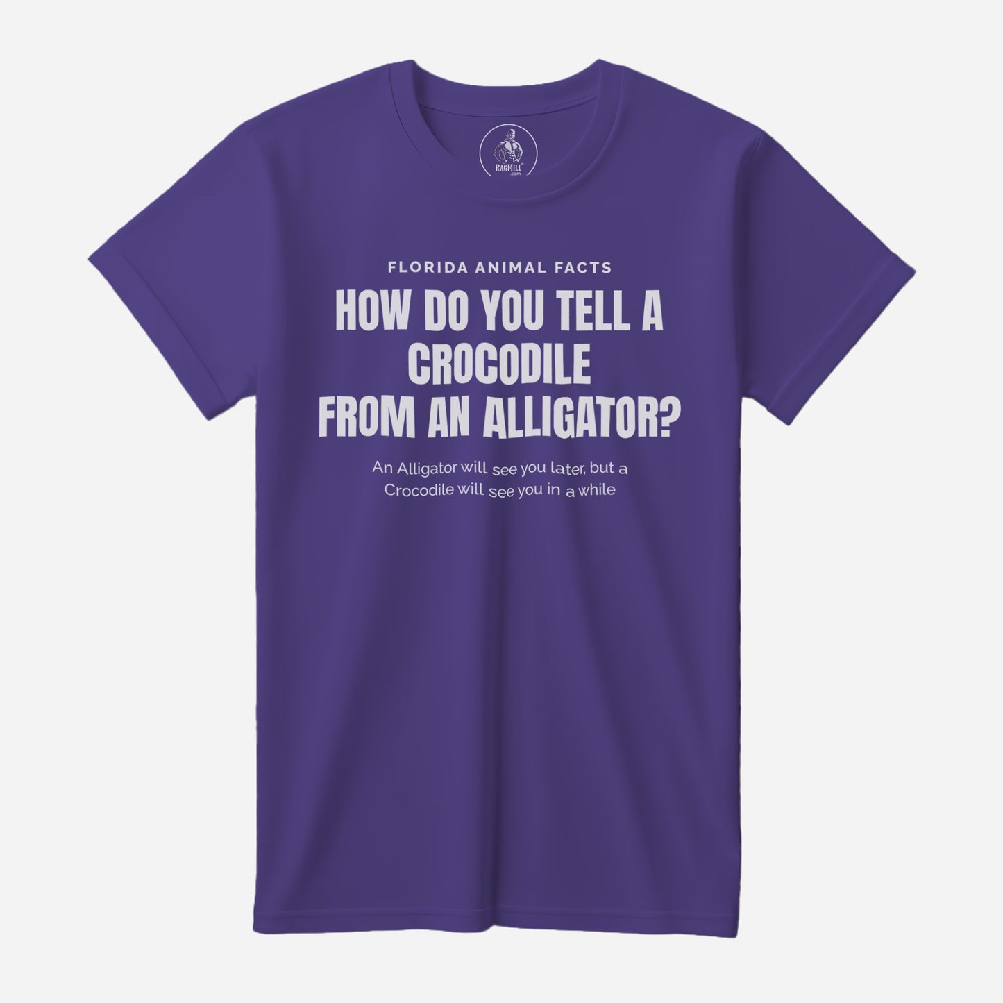 Florida Animal Facts Purple Port & Company T-Shirt