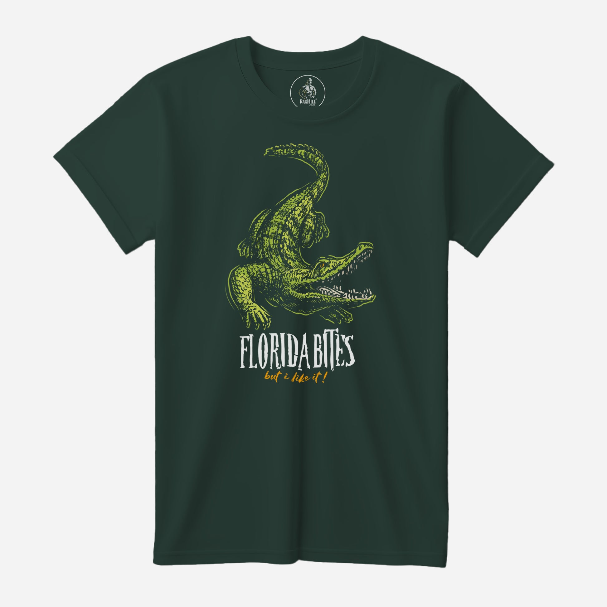 Florida Bites Dark Green Port & Company T-Shirt