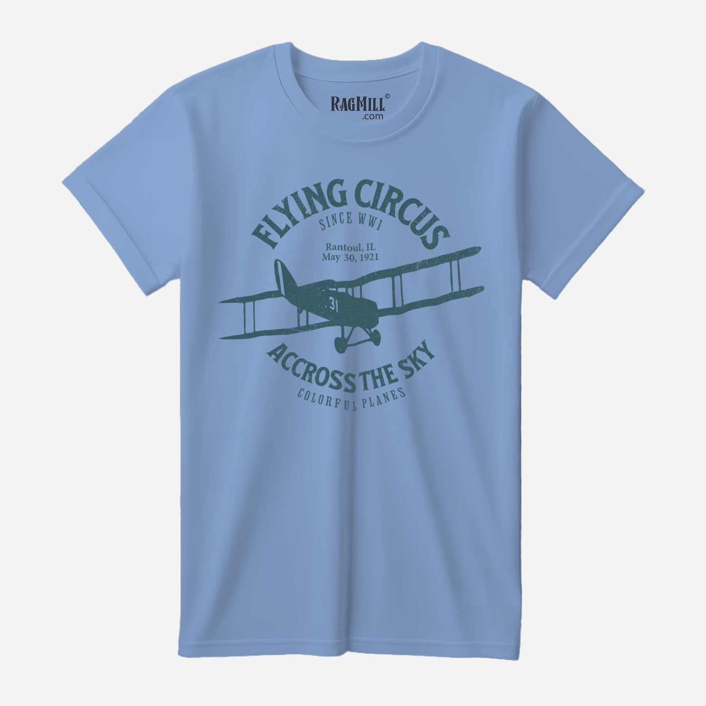 Flying Circus Light Blue Port & Company T-Shirt