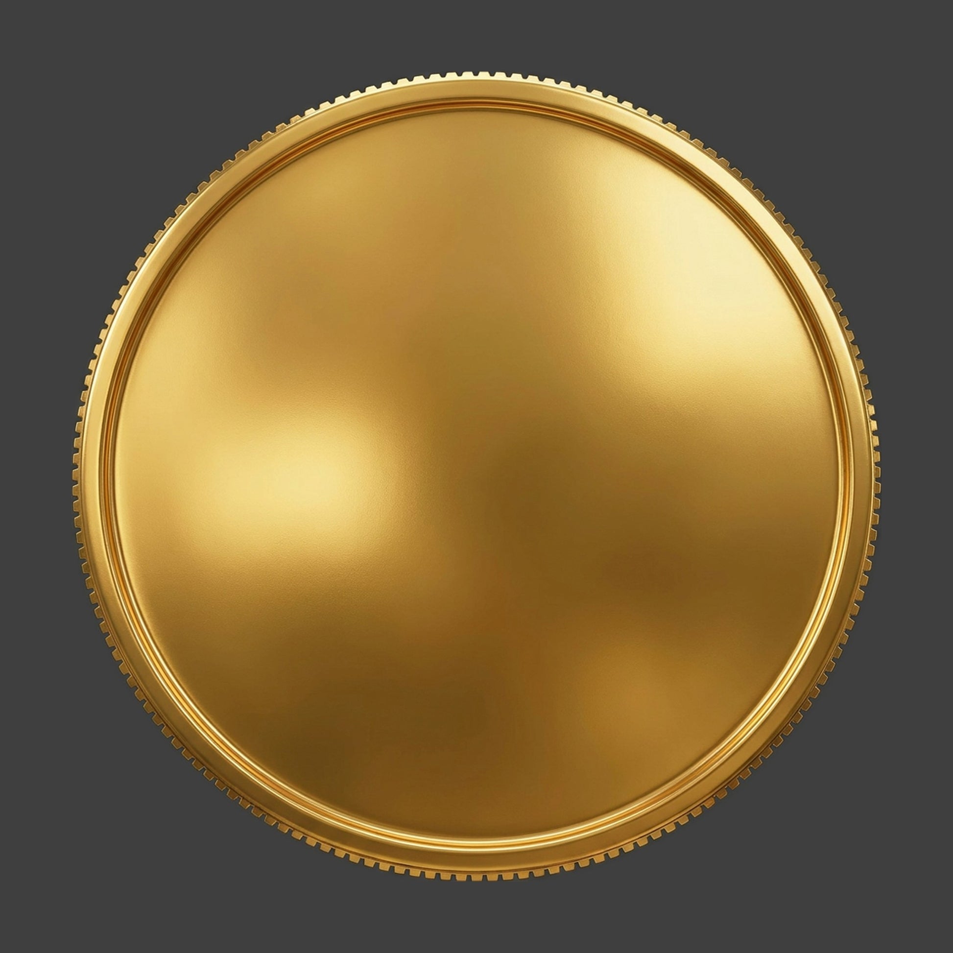 A gold reeded blank coin