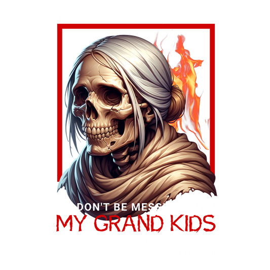 Grandma Skull DTF Design