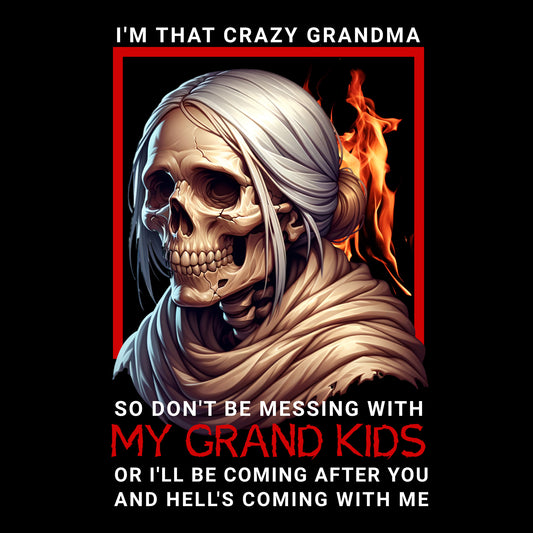 Grandma Skull DTF Transfer