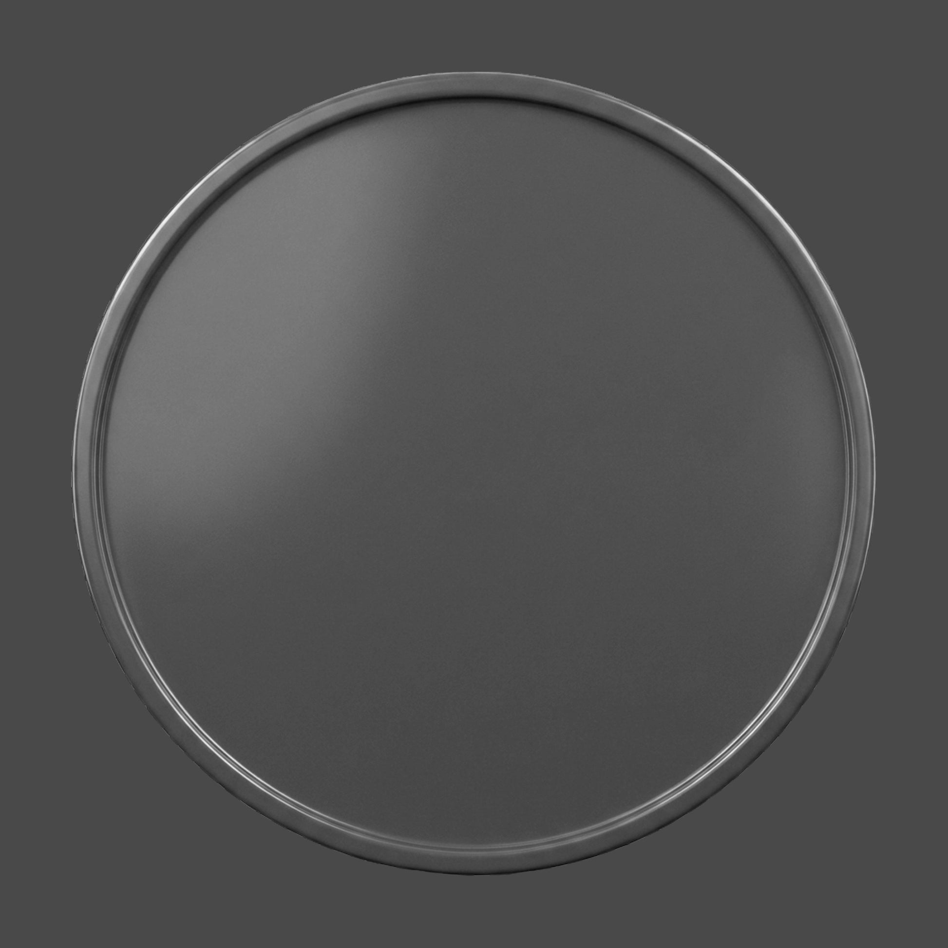 A gray smooth edge blank coin