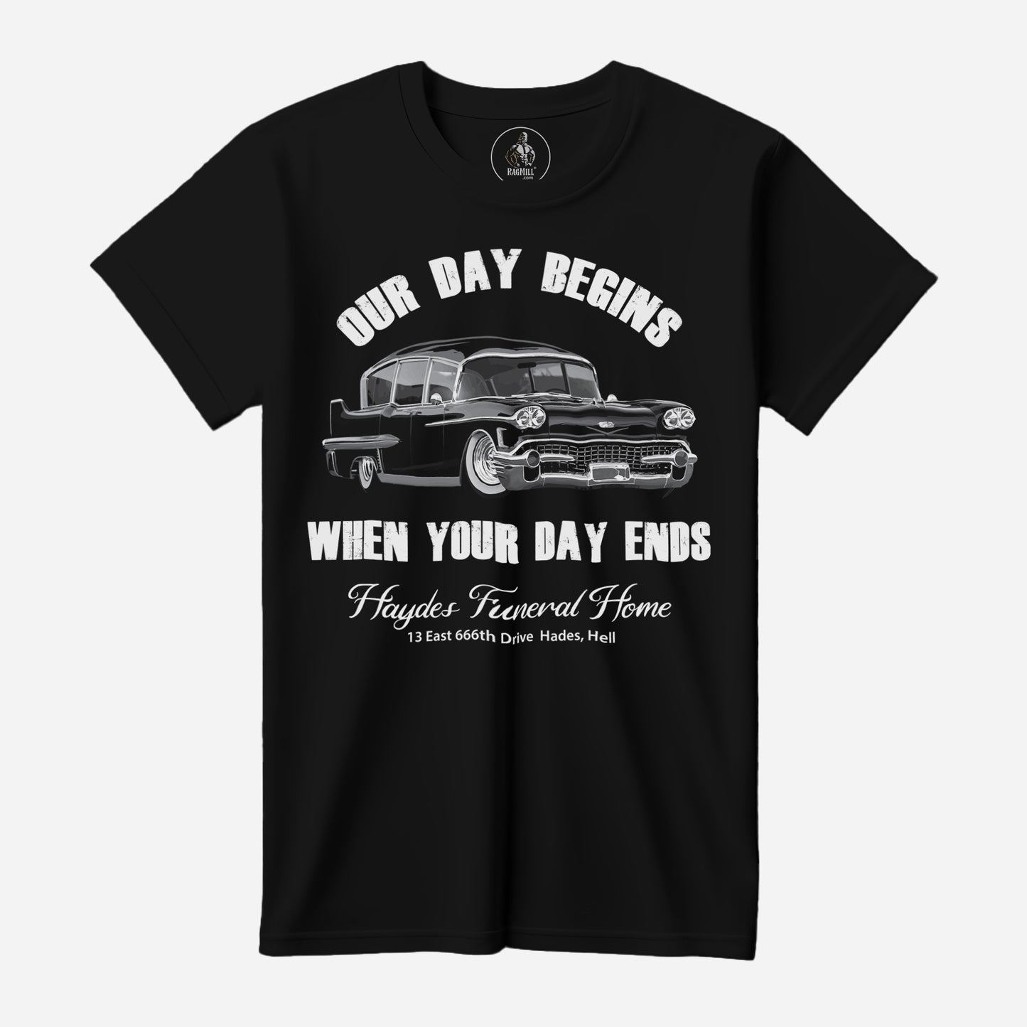 Hades Funeral Home Black Next Level T-Shirt