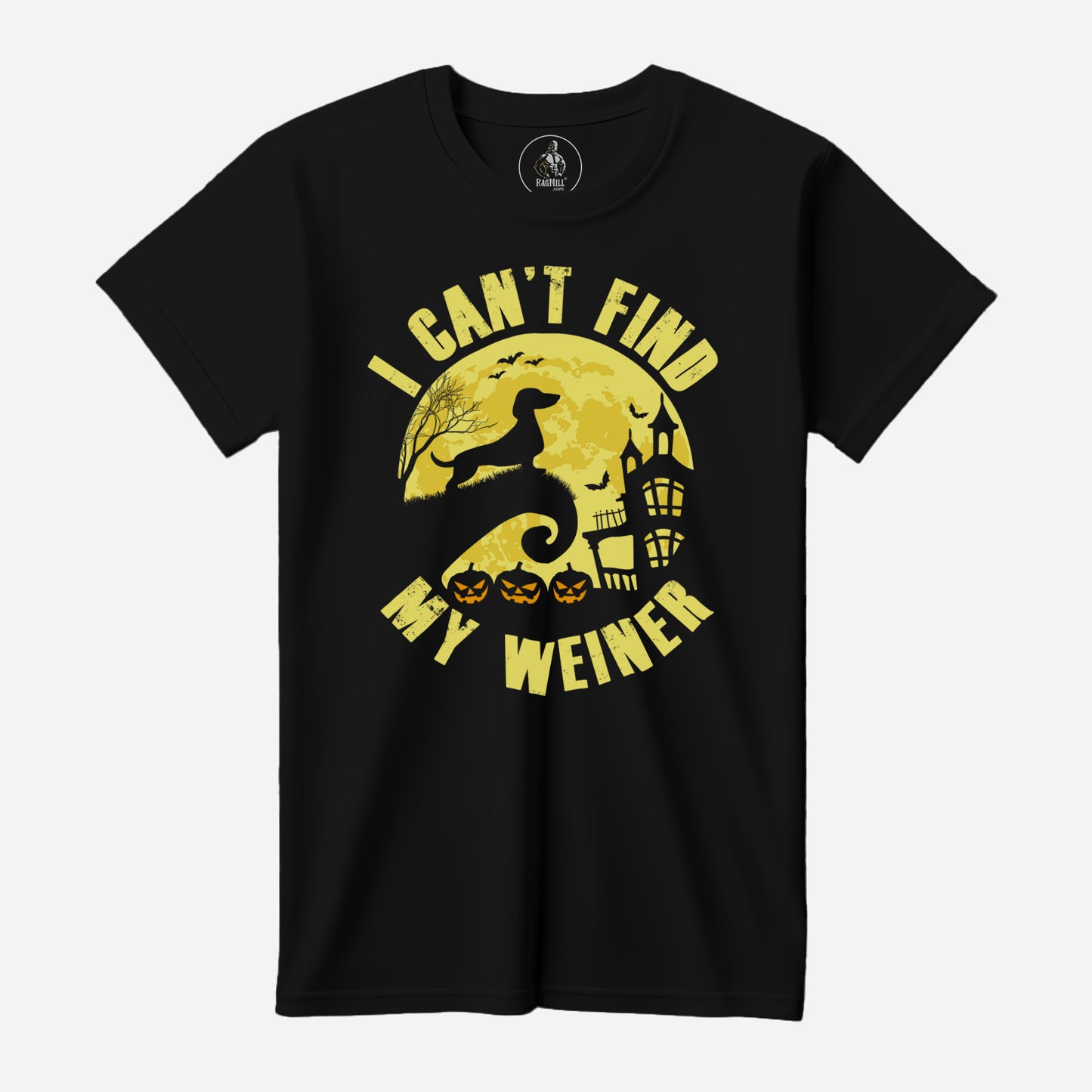 Halloween Weiner Black Bella+Canvas T-Shirt