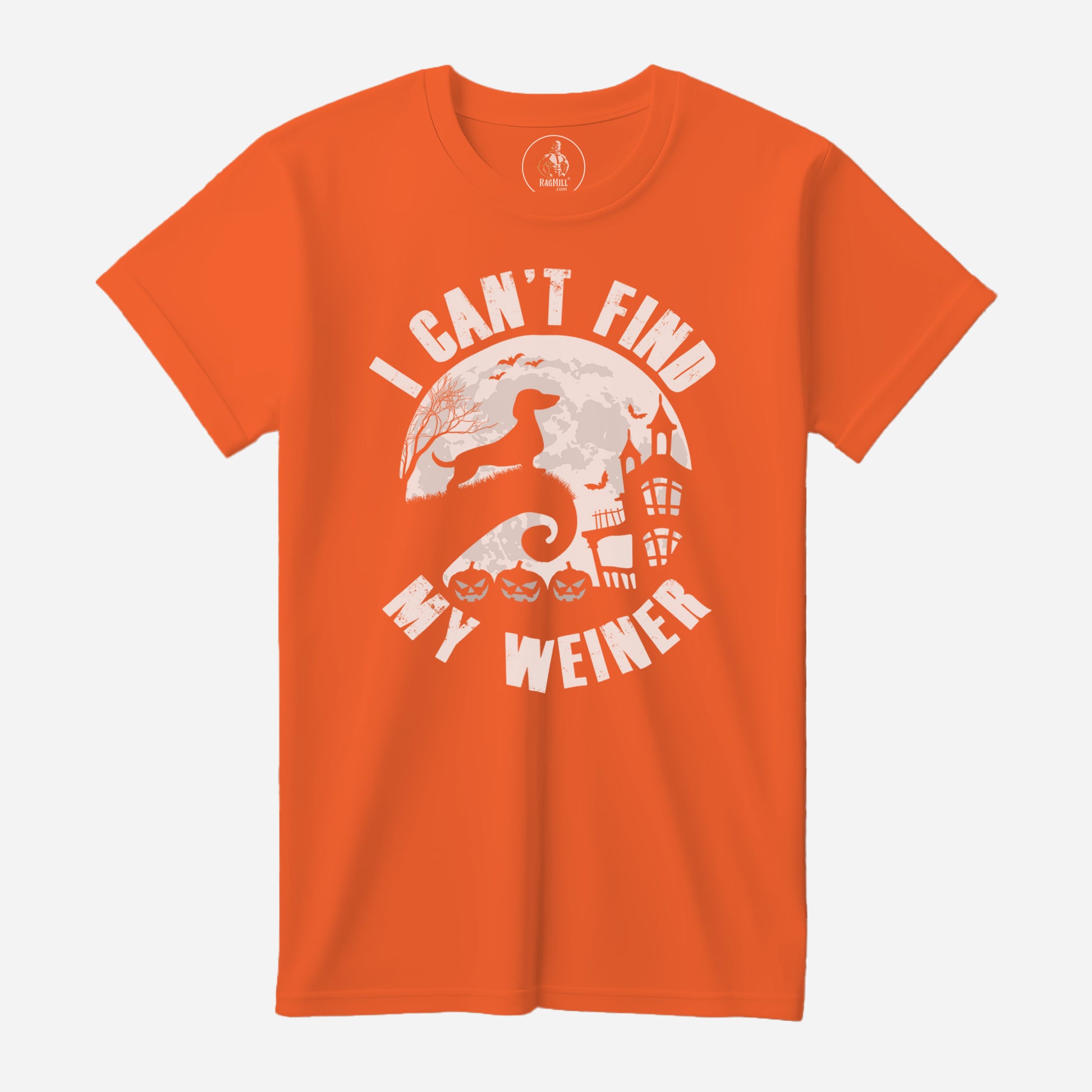 Halloween Weiner Orange Bella+Canvas T-Shirt