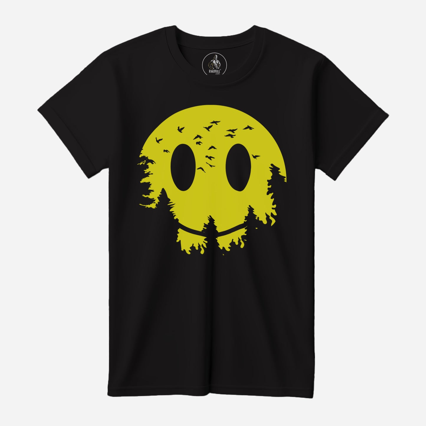 Happy Moon Black Bella+Canvas T-Shirt