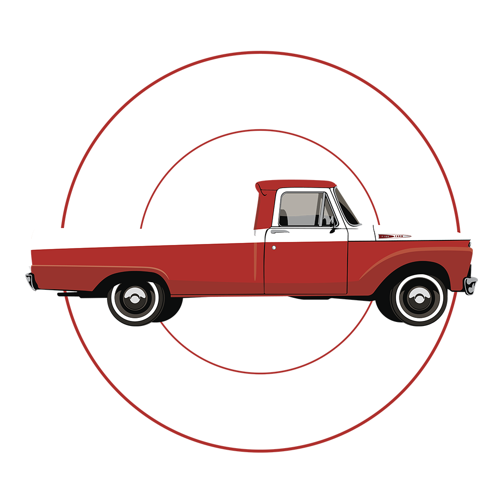61 Red Ford F-100 Pickup DTF Tee