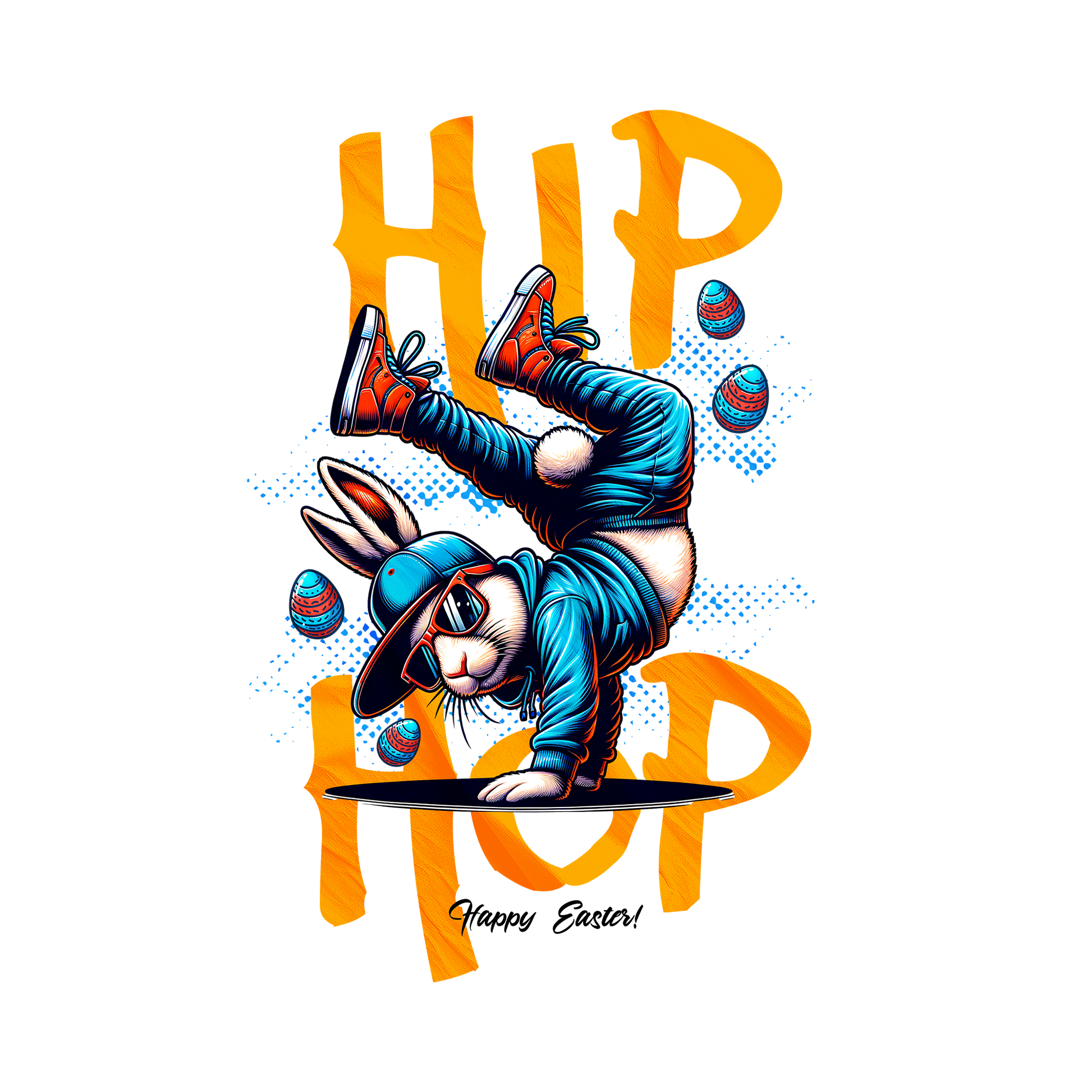 Hip Hop Bunny DTF Design