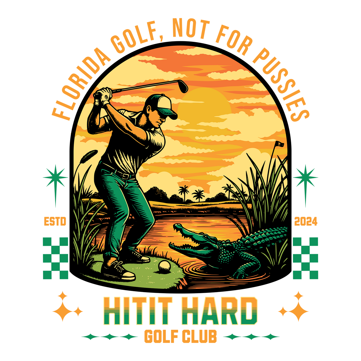 Hitit Hard Golf Club DTF Design