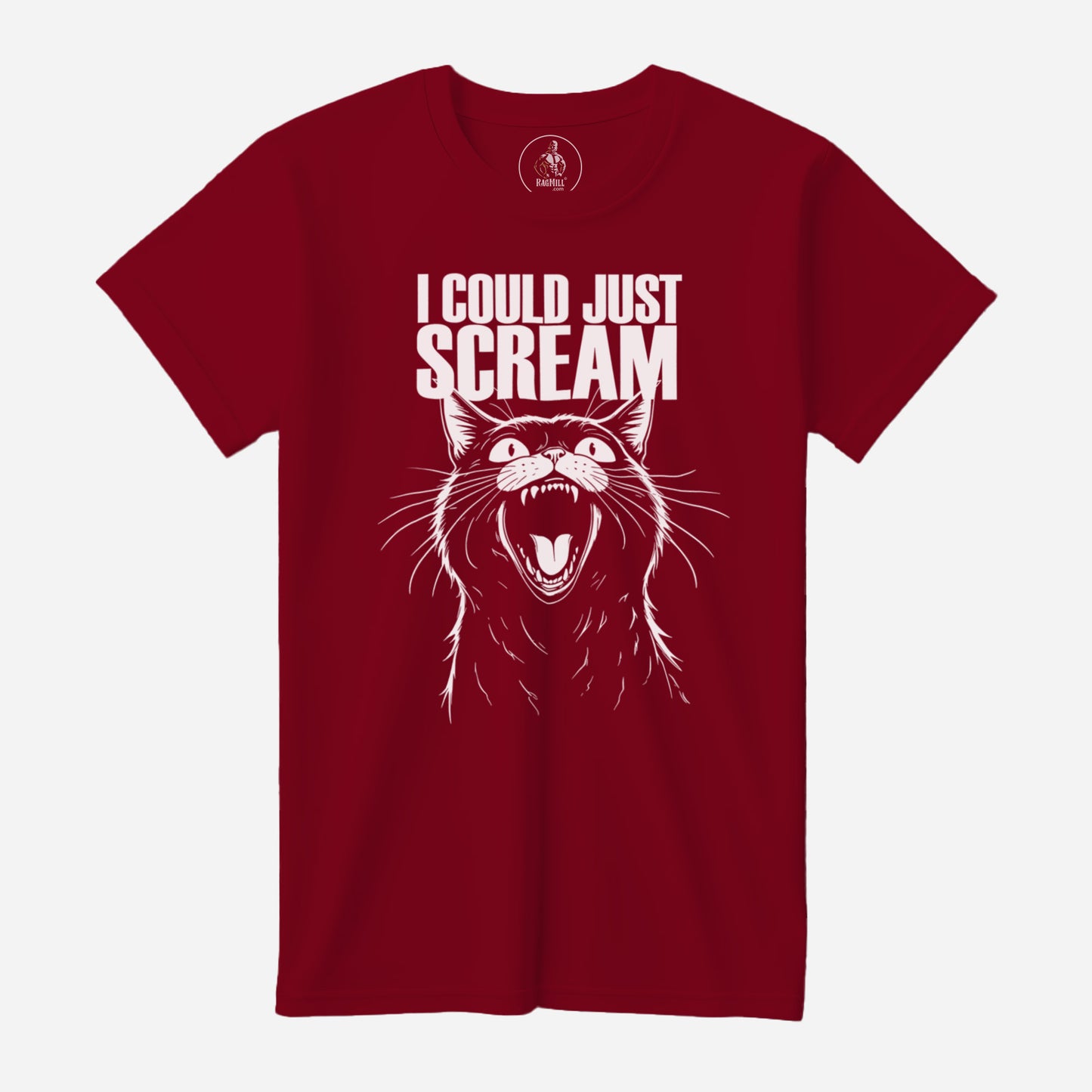 I Could Just Scream Canvas Red Bella+Canvas T-Shirt