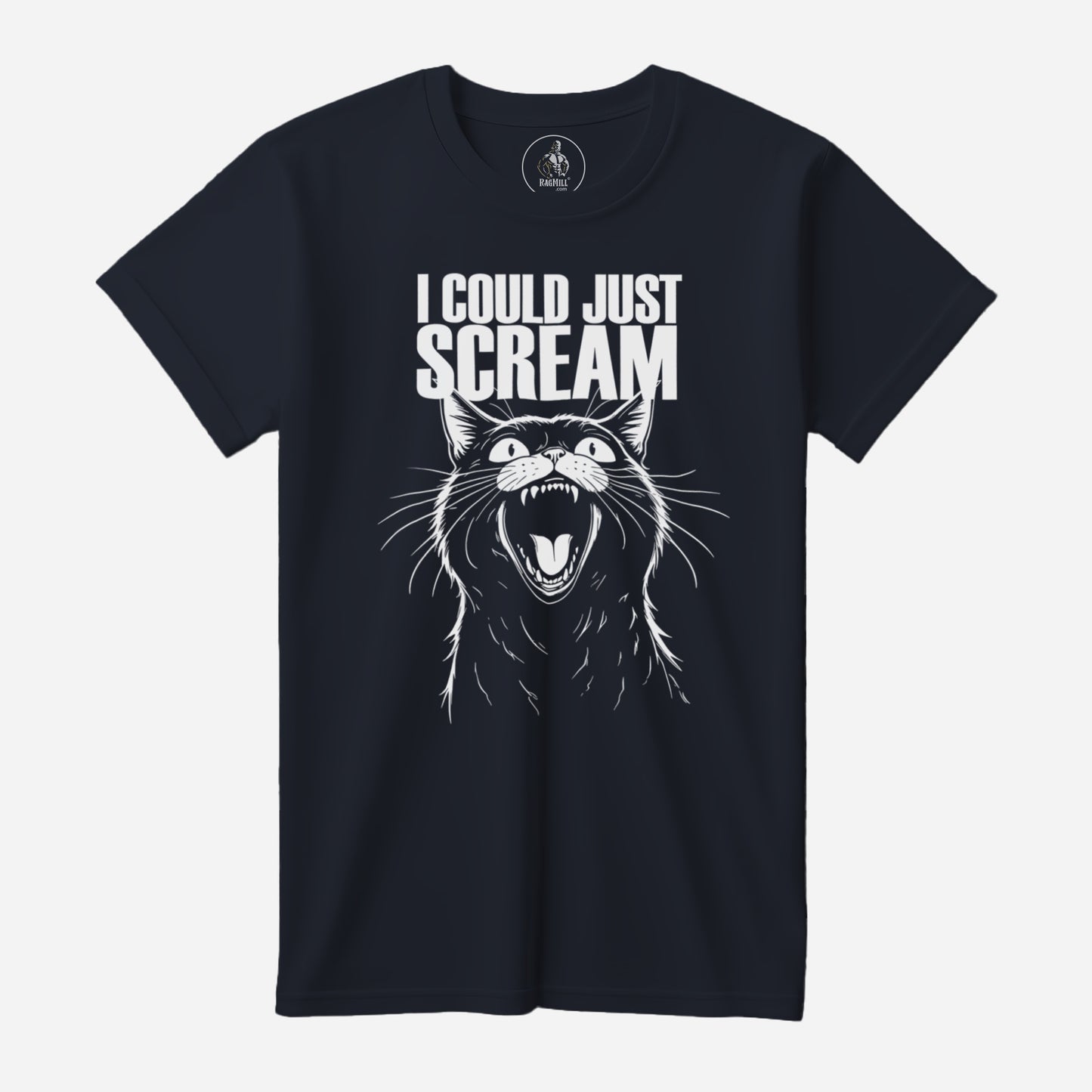 I Could Just Scream Navy Bella+Canvas T-Shirt