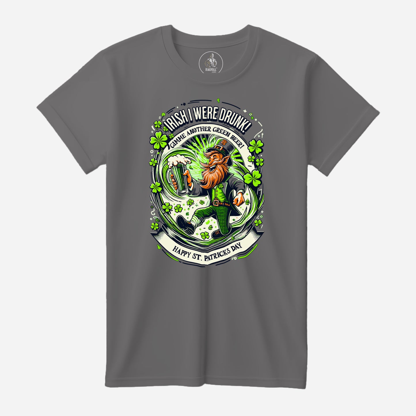 Irish Were Drunk! Medium Grey Port & Company T-Shirt