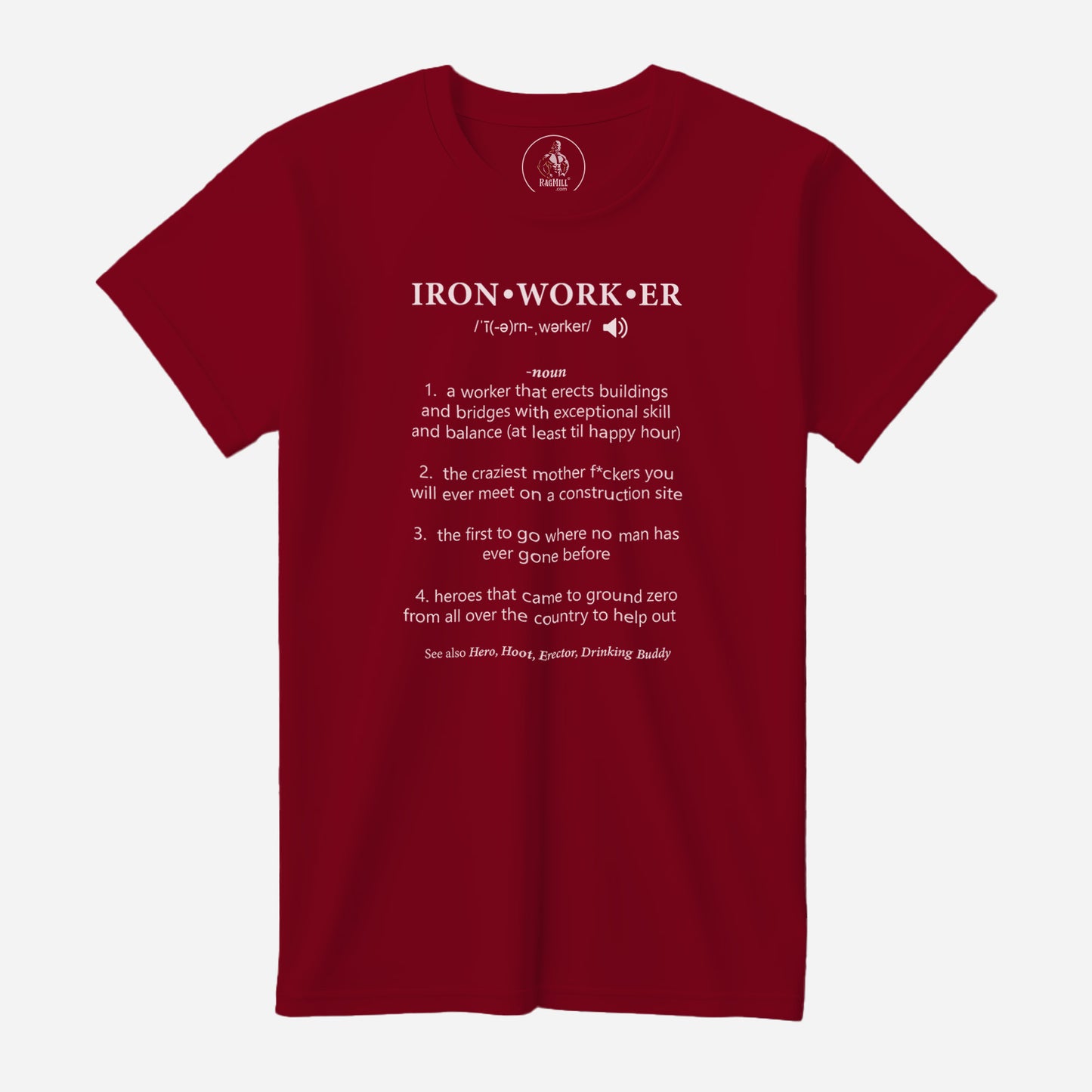 Ironworker Canvas Red Bella+Canvas T-Shirt